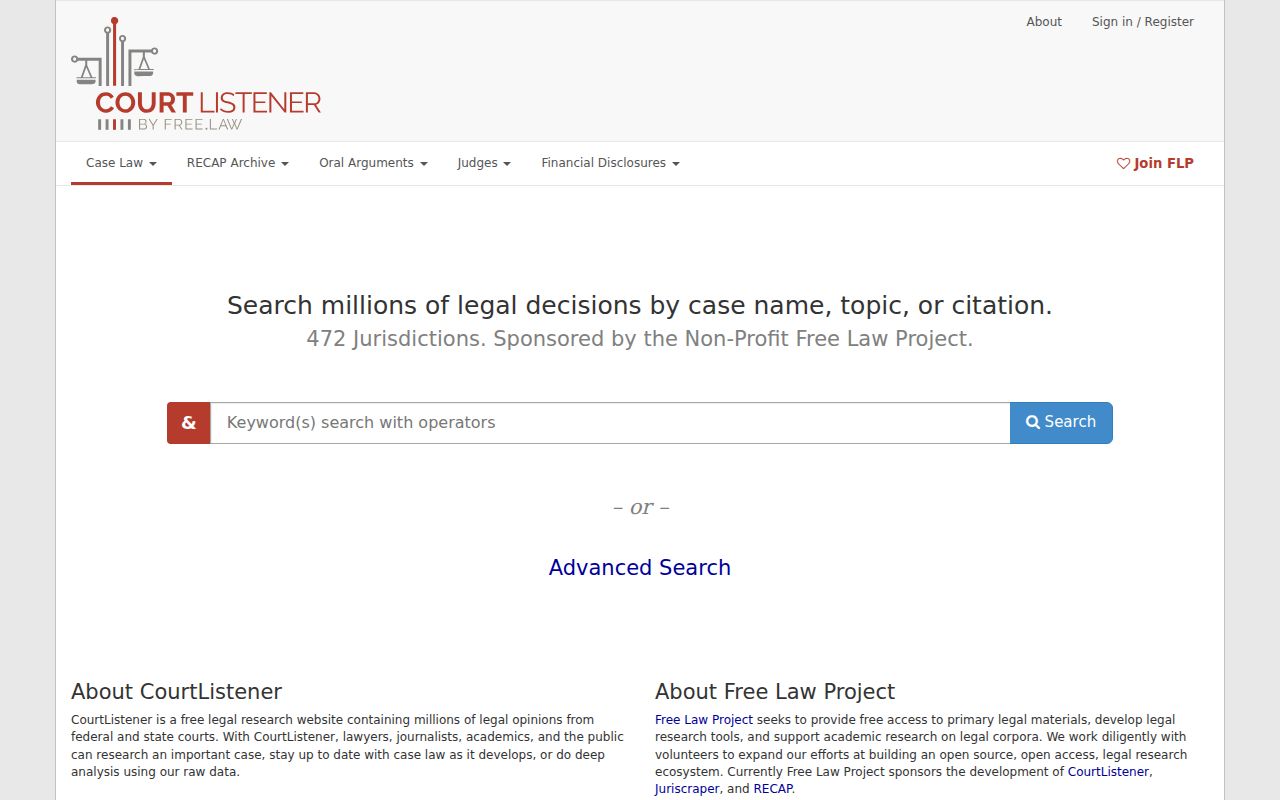 CourtListener RECAP free federal docket archive